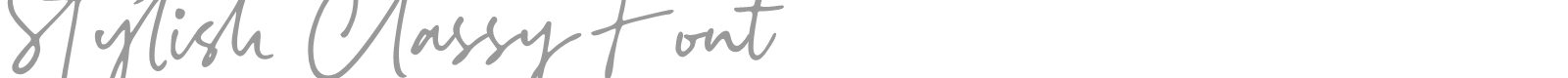 Stylish Classy font preview